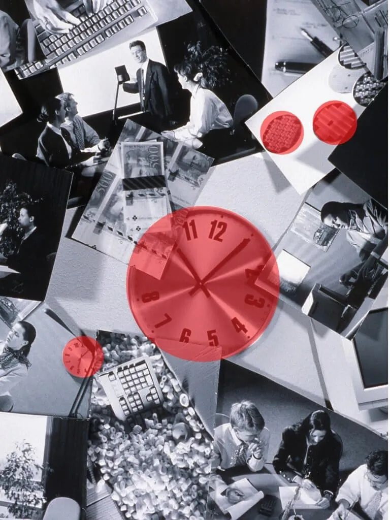 Black and White with accent color