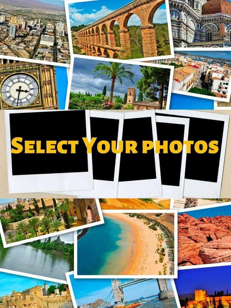 select your photos for scrapbooking