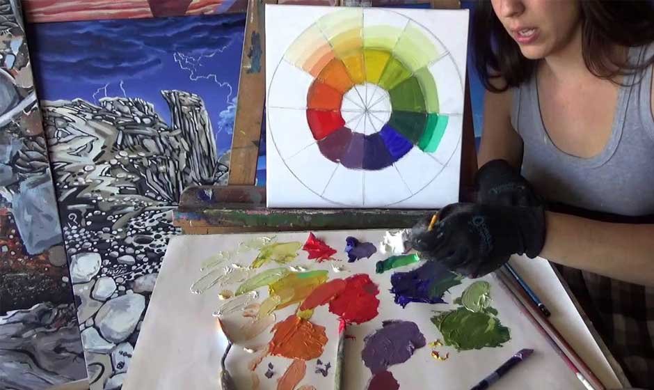 The art of mixing oil paint