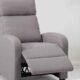 ﻿Tech-Enhanced Galaxy Recliner Armchair Soft Grey Fabric FinishThe Perfect Blend of Comfort Style and Innovation