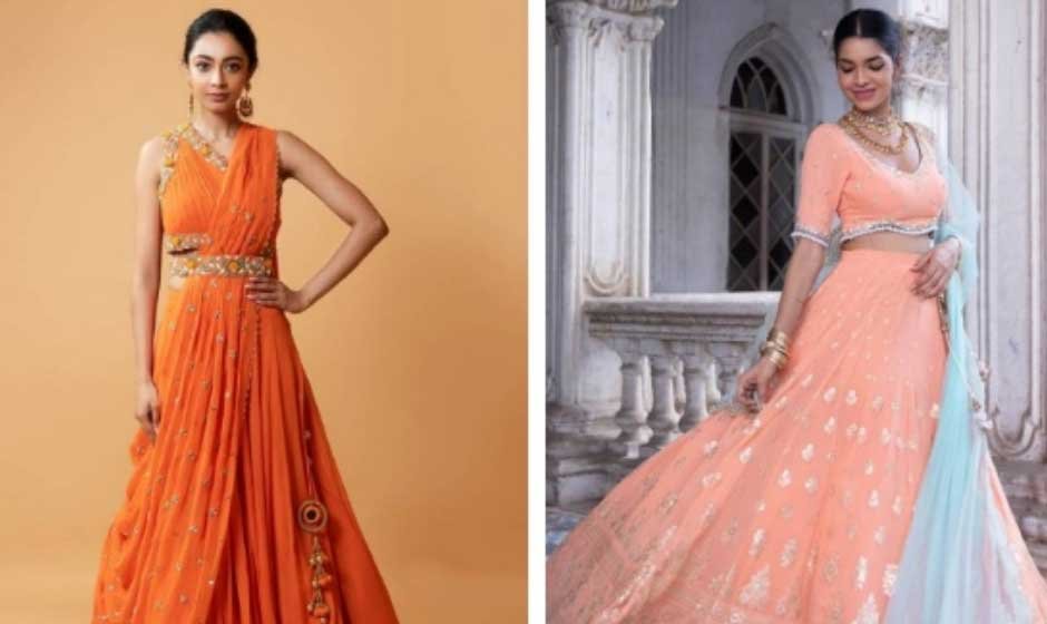 How-does-the-Orange-Lehenga-Choli-offer-Style-Versatility
